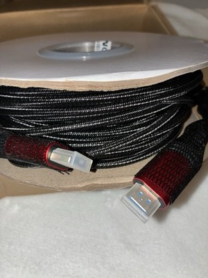 4K Fiber Optic HDMI Cable 100ft, 18Gbps High Speed HDMI 2.0 Braided Cord4K@120Hz