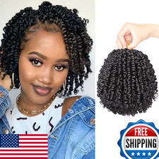 VIOLET 6" Passion Twist Crochet Hair - 9 Packs, Pre-Looped, Natural Black