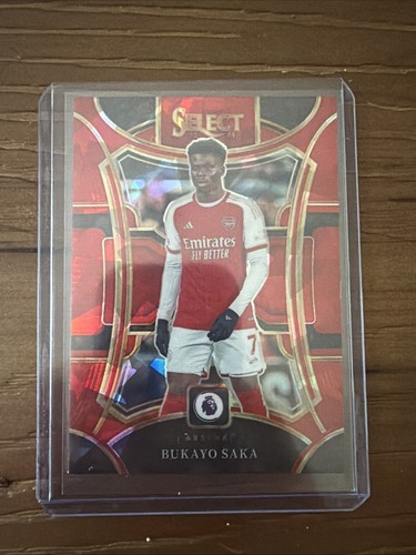 2023-24 Panini Select Premier League - Mezzanine Bukayo Saka #106 Red Ice Prizm