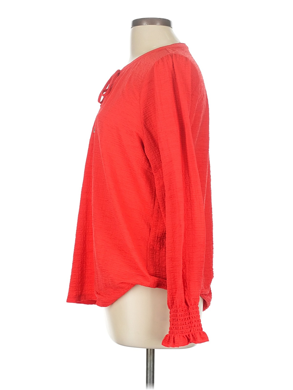 Calvin Klein Women Red Long Sleeve Blouse L thumbnail 4
