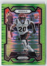 2023 Panini Prizm #319 DJ Turner Neon Green Pulsar