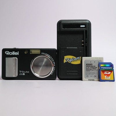 Rollei Digital Camera Tribute DT6 6.0MP Black Tested Full Working Set