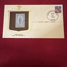 Historic Stamps of America series - 1950 Freedom Statue stamp in 1996 envelop