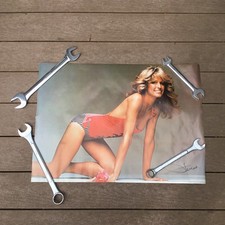 NEW 1977 FARRAH FAWCETT Charlie's Angels Poster Los Angeles Magazine Vintage