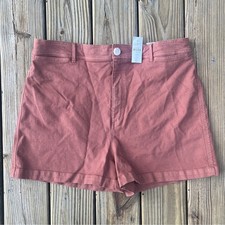 Loft Washed Twill Jean Shorts 3" Salmon Pink 33 / 16 Measures 38 Waist XXL NWT