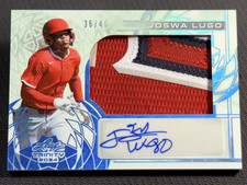 2024 Leaf Trinity AWESOME !! WORN PATCH ROOKIE AUTO Joswa Lugo 36/49