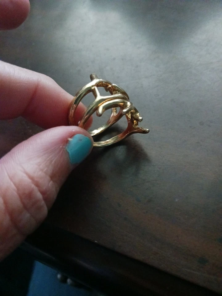 Anillo Madera Droft Tono Dorado TALLA 7 Foto 3 de 4