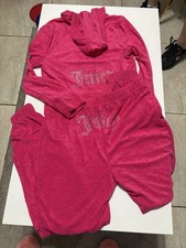 NEW NWT JUICY COUTURE Velour OG Bling Tracksuit Set Vixen Pink Party Size M