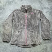 The North Face Jacket Girls XL 18 Grary Pink Osito Fleece Fuzzy Hiking Outdoor
