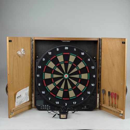 SPORTCRAFT Electronic Dartboard with Darts Power Adapter and Cabinet