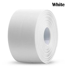 PVC Self Adhesive Caulk Tape Waterproof Kitchen Bathroom Seal Strip 3.2M White
