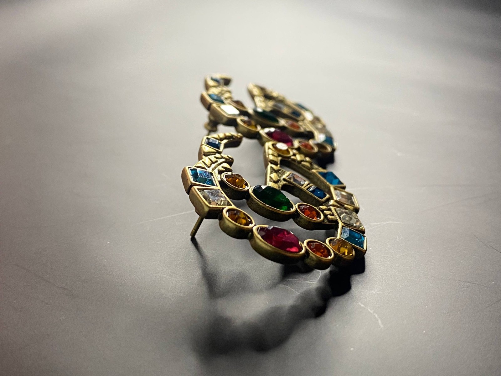 Authentic Gucci Rainbow Crystal Stud Earrings 4cm - image 2