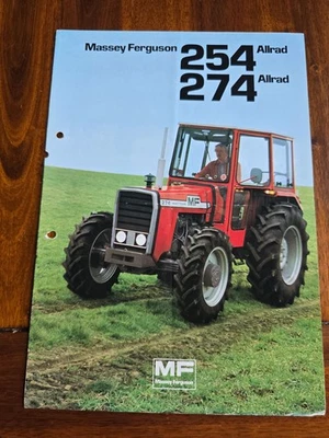 Massey Ferguson MF 254 274 Allrad 02/1974 Schlepper Traktor Prospekt - Bild 1 von 2