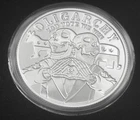 2016 Oligarchy Reverse Proof Silver Shield 1 Troy oz .999 Silver Round BOX & COA