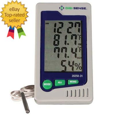 Precalibrated Humidity and Temperature Indicator with External Probe