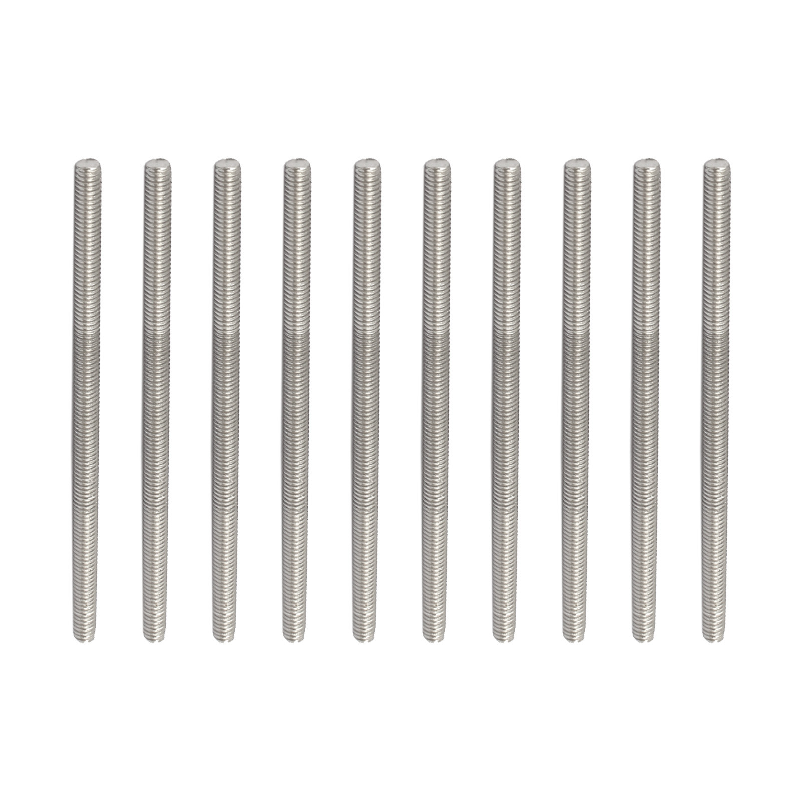 Fully Threaded Rod [for Clamps and U-Bolts] - M4x80mm /Silver/10Pack