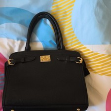 Bessie London Damen Henkeltasche schwarz Kuns...