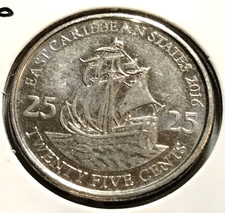 2016  East Caribbean States  25 Cents  Coin - KM#38A - (IN#16546)