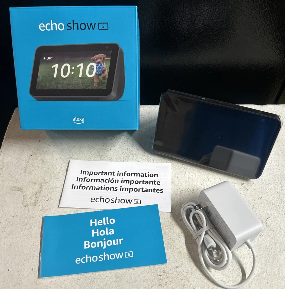 Amazon Echo Show 5 2. Gen Smart Lautsprecher Schwarz C76N8S Schön Sauber Nichtraucher