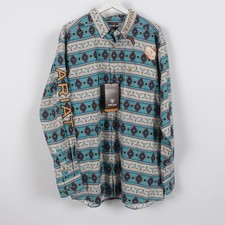 Ariat Men's Team Cruz Fitted Button Down Western Shirt New Tags Southwest XL