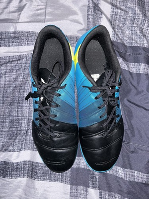 #ad #ad Puma EvoPower 4 Indoor Soccer Shoes US 12 Black Blue White Pre Owned $25.00