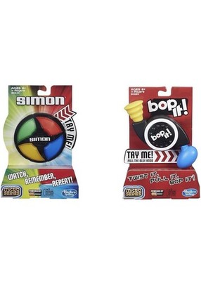 Simon Micro Series Game + Bop It Bundle   Damaged Package