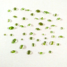 Loose Gemstones Peridot 47 Piece Lot Various Sizes Shapes Collector Jewelry