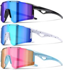 3PACK Kids Sunglasses Youth Baseball Sunglasses for Boys Girls - Softball Cyc...
