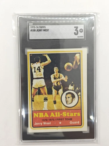 1973-74 TOPPS #100 JERRY WEST LAKERS HOF SGC 3 VG