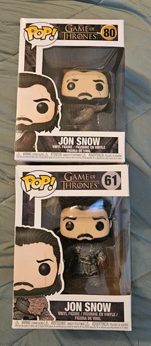 Funko Pop Game of Thrones Jon Snow Set #61 & #80 – Unopened – Box Wear Shown