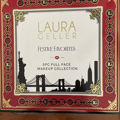 Laura Geller Festive Favorites 5pc Full Face Makeup Collection Golden Medium NEW
