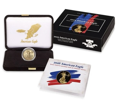 2026 W Gold American Eagle 1/10 oz Proof Coin W/OGP  SEALED