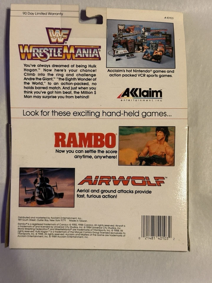 Videojuego de mano WWF WrestleMania 1989 ¡NUEVO Hulk Hogan y André el Gigante! Foto 2 de 2