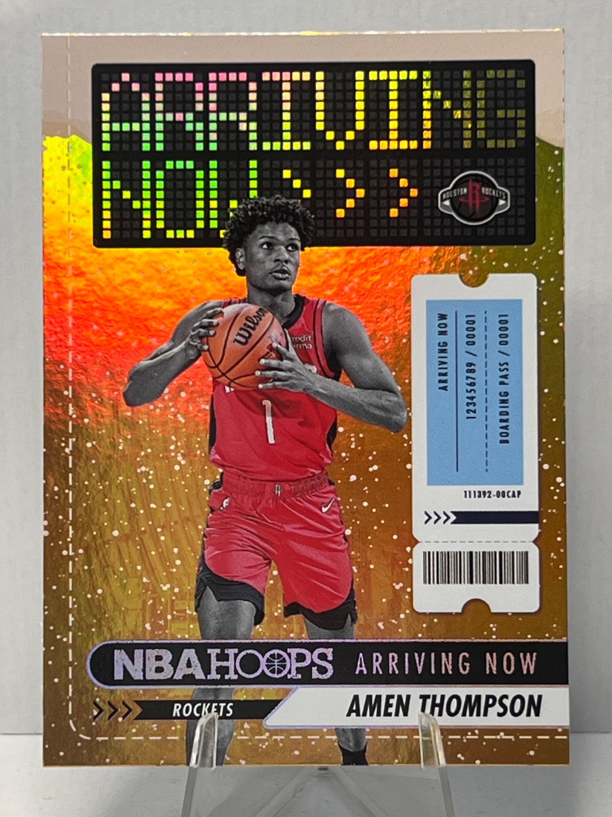 Amen Thompson 2023-24 NBA Hoops Arriving Now Winter (RC) Houston Rockets