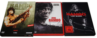 John Rambo 1-5 (DVDs) Komplett. (18) UNCUT! Sylvester Stallone
