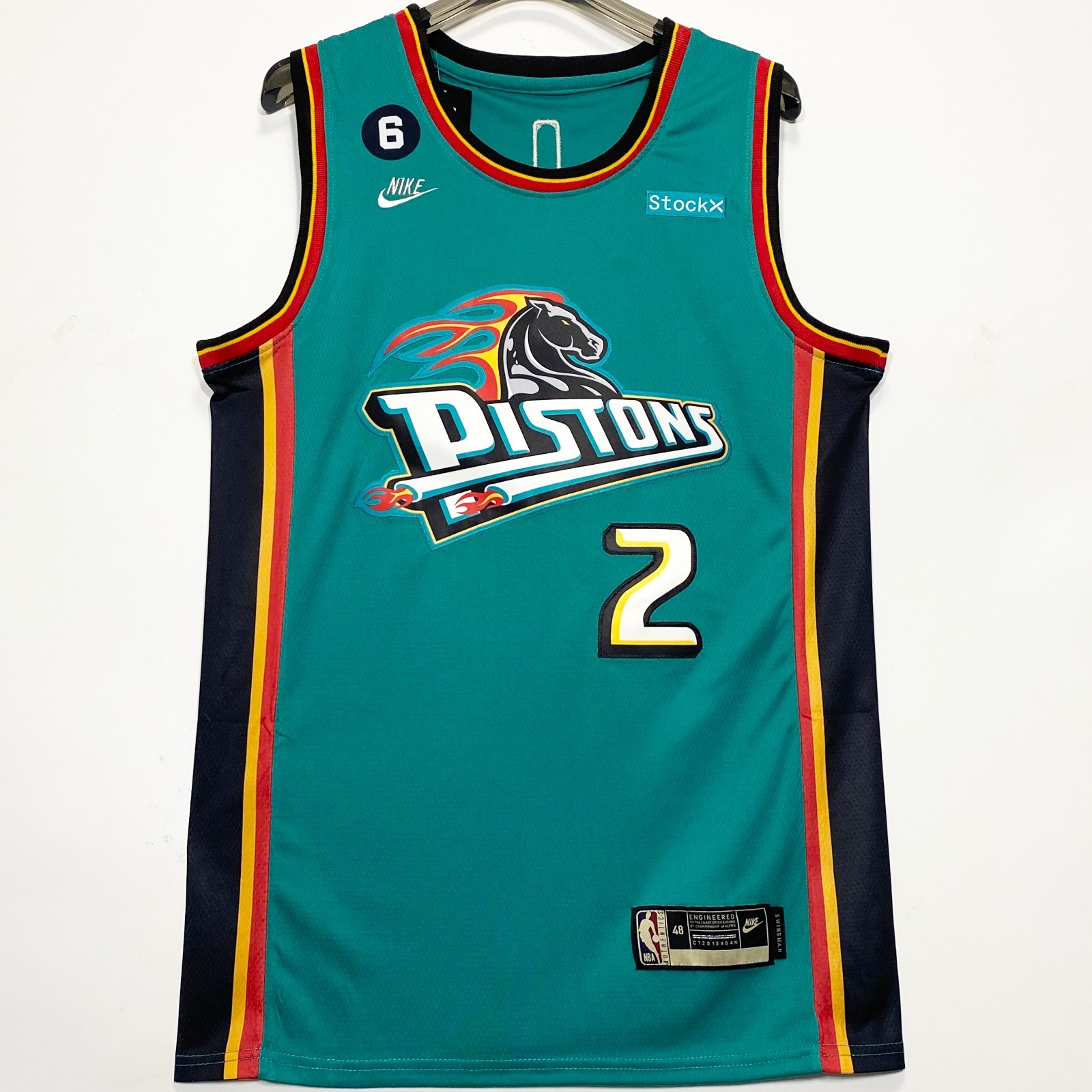 Cade Cunningham #2 Detroit Pistons Stitched Basketball Jersey Teal S-2XL