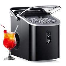 Countertop Ice Maker Portable Ice Machine Self-Cleaning 9 Cubes in 6 Mins 26 lbs