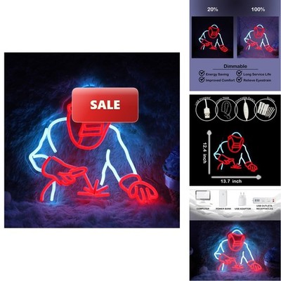 HeyLEDNeoN Welding Neon Sign LED Light 13.7''×12.4''
