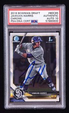 Jawuan Harris Signed 2018 Bowman Chrome Draft #BDC85 RC (PSA | Auto 10) Rookie C