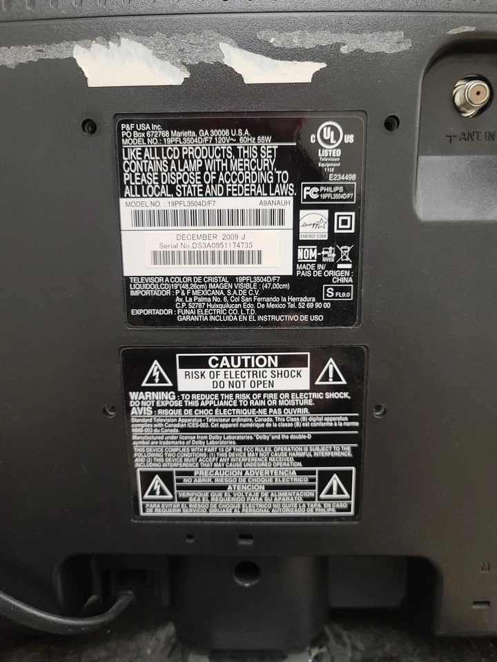 Phillips 19pfl3504d/f7 19" TV - Image 3 of 4