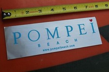 POMPEI Beach Surfing Longboard Florida Silver Rare V15 Vintage Surfing STICKER