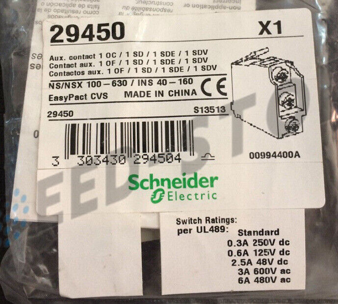 ちょっち Schneider 29450 standard auxiliary contact, circuit breaker status