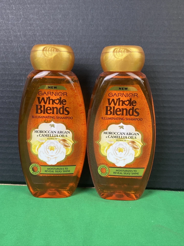 2 PK Garnier Whole Blends Illuminating Shampoo w Moroccan Argan & Camellia Oils - Image 2 of 3