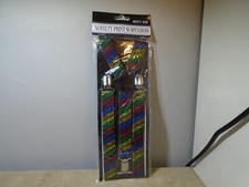 ADULT SIZE NOVELTY PRINT PEACE SIGNS SUSPENDERS REGENT PROD ML838B 