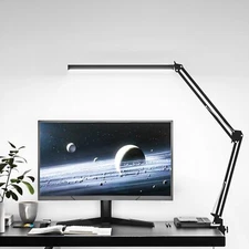 LED Desk Lamp Manicure Table Lamp Eye-Caring Drafting Light Dimmable Office T...