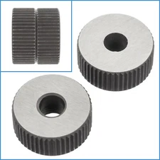 2pcs 1.2mm Pitch Straight Cut Knurling Wheel 19mm x 8mm Standard Knurl HSS Tool