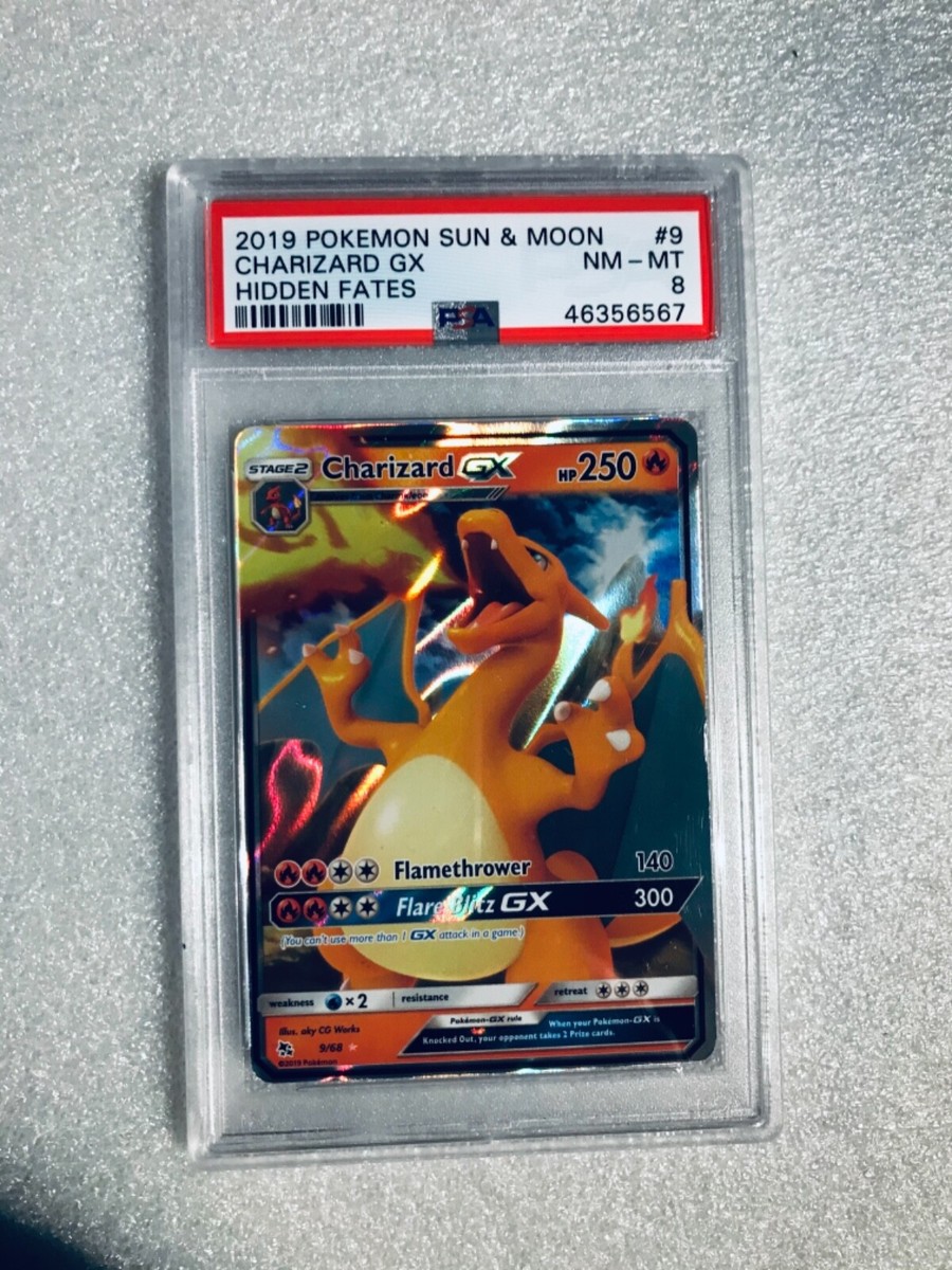 2019 charizard pokemon card 2019 Pokemon Sun & Moon Team Up 14 Charizard-holo Cosmos-2021 Kanto 5-tin Exclusive PSA 9 Graded Card