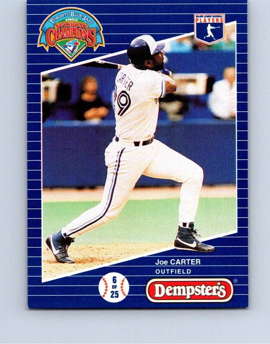 VINTAGE BASEBALL CARD 1993 DEMPSTER'S TORONTO BLUE JAYS JOE CARTER