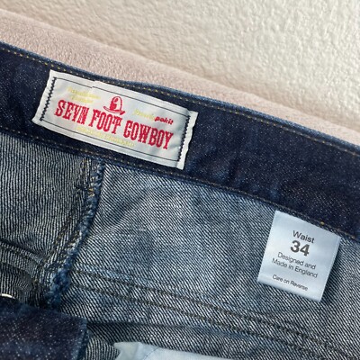 SEVEN FOOT COWBOY デニム 32 SEVEN FOOT COWBOY Selvedge Jeans Men 34x34 Blue Japanese