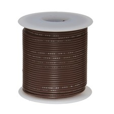 28 AWG Gauge Stranded Hook Up Wire Brown 100 ft 0.0126" UL1007 300 Volts